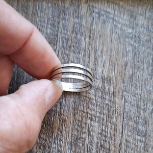 925 "Mexico" Silver Triple Band Ring